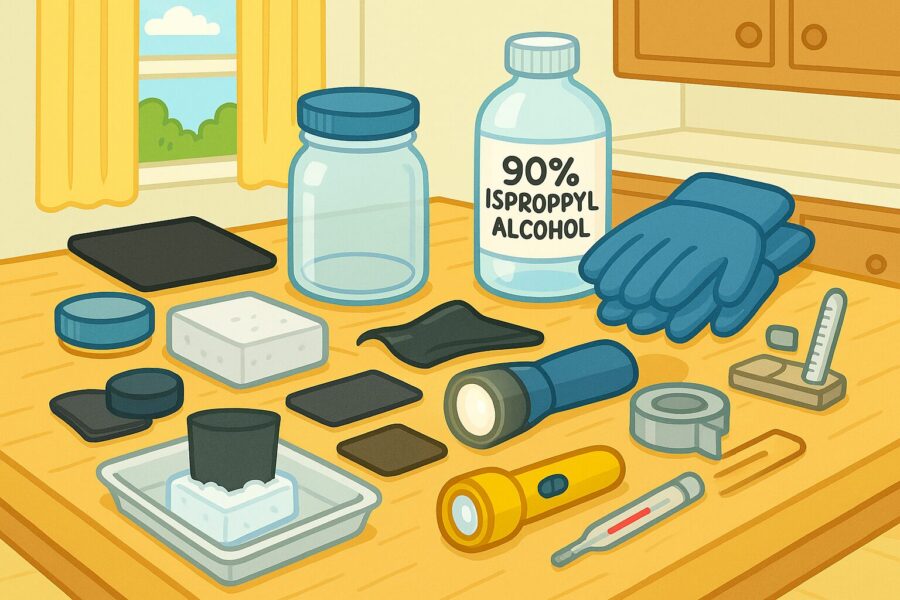 Materials for DIY Cloud Chamber science experiment