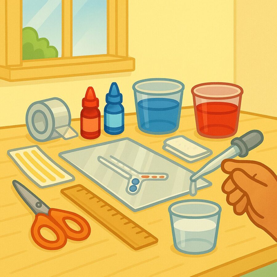 Materials for sticker microfluidics experiment