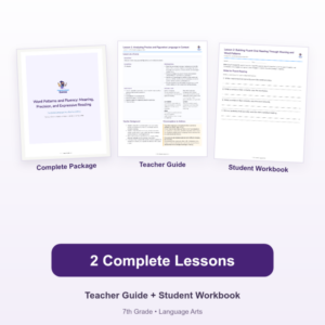 Word Patterns and Fluency: Meaning, Precision, and Expressive Reading – 7th Grade