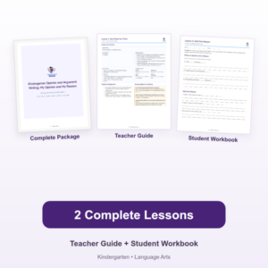 Kindergarten Opinion and Argument Writing: My Opinion and My Reason – Kindergarten