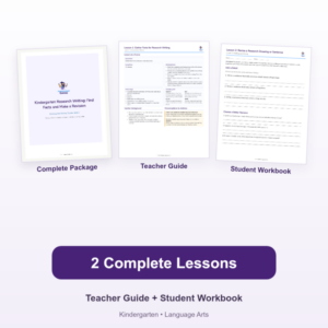 Kindergarten Research Writing: Find Facts and Make a Revision – Kindergarten