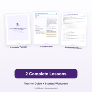 Research Writing and Revision: Notes to a Polished Paragraph – 2nd Grade