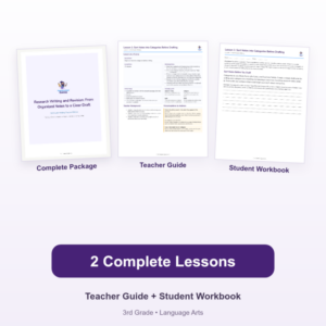 Research Writing and Revision: From Organized Notes to a Clear Draft – 3rd Grade