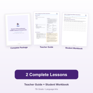 Research Writing and Revision: Credible Evidence to Polished Drafts – 7th Grade